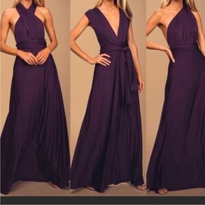 Lulus Always Stunning Convertible Purple Maxi Dress